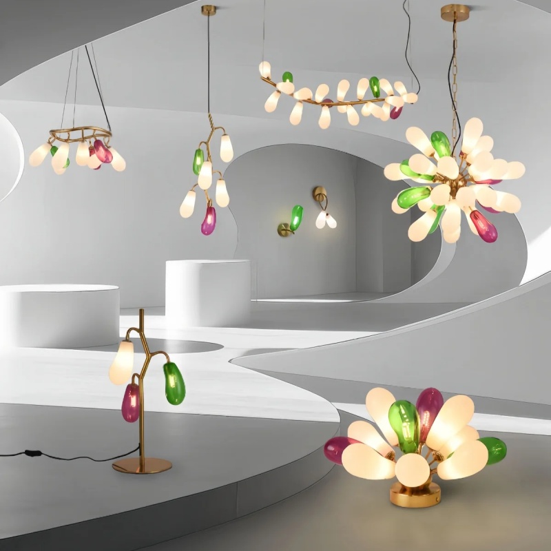 Home Of The Year Bathroom - Lampu Gantung Kaca Berwarna Desain Terong