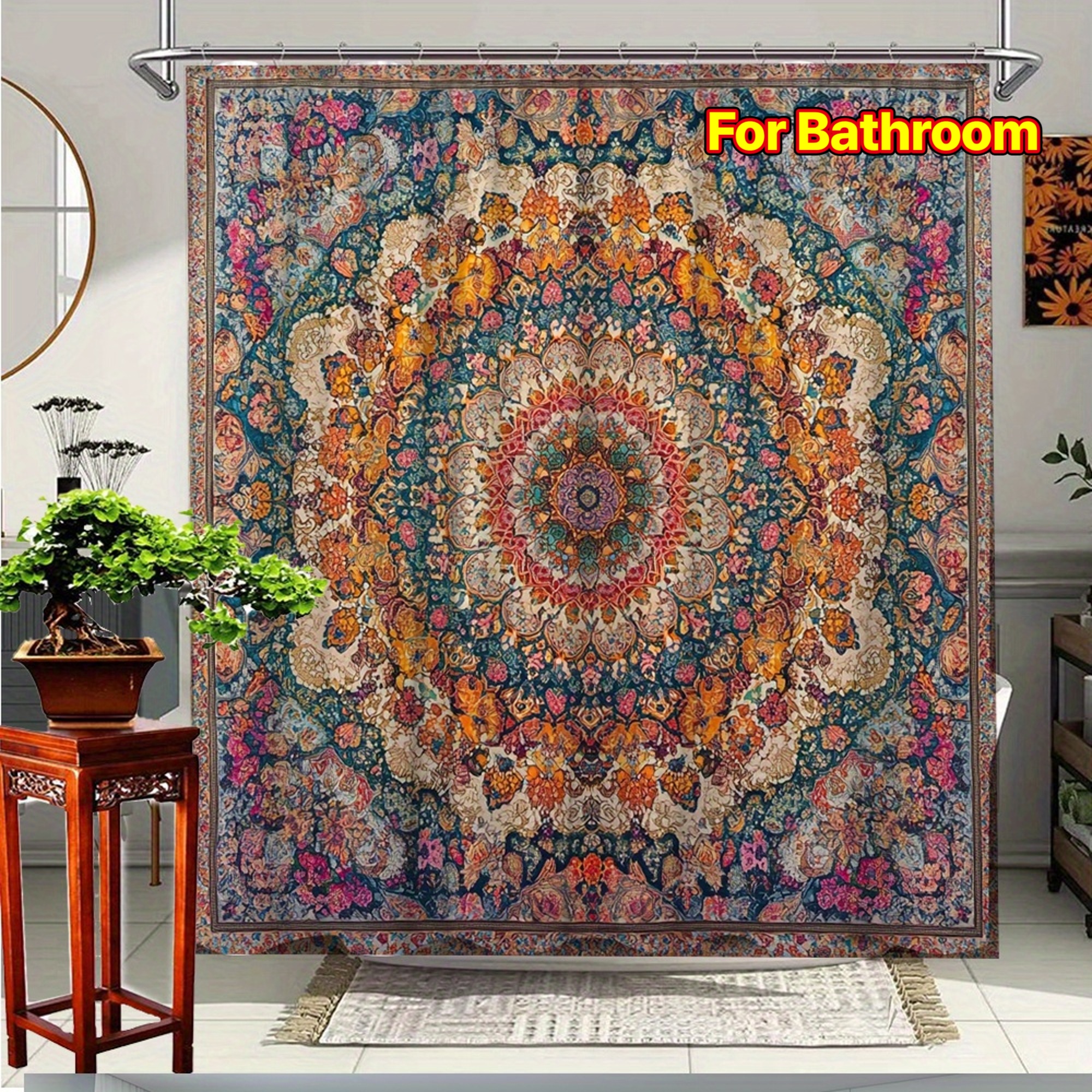 Home Bathroom Partition - Tirai Kamar Mandi Multi Ukuran 2D