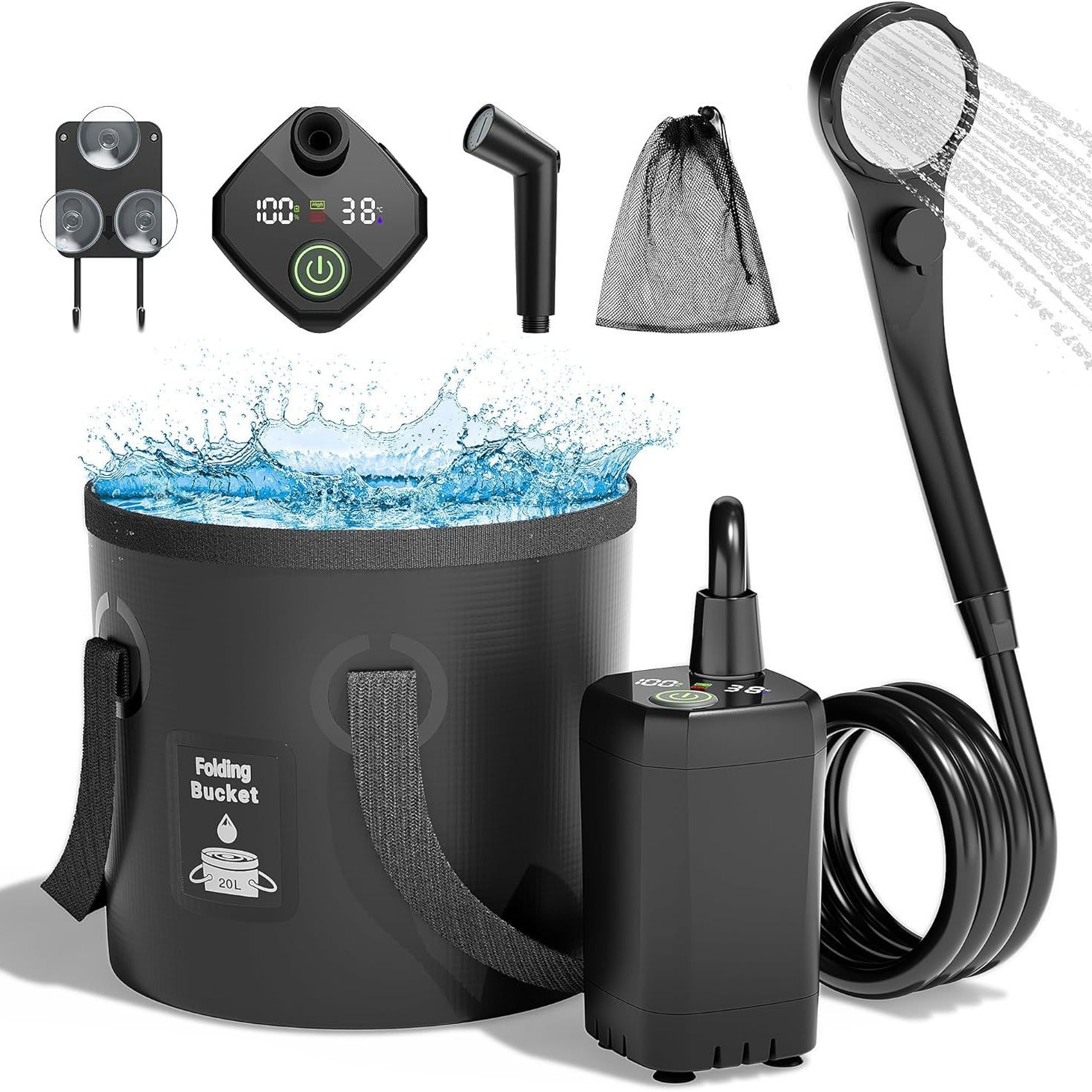 Home Bath - Shower Listrik Portabel Self-Priming untuk Luar