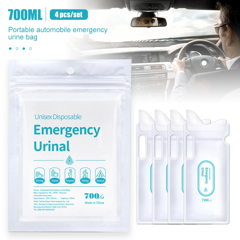 Home Bathroom Urinal - 4 buah 700ml tas urin mobil