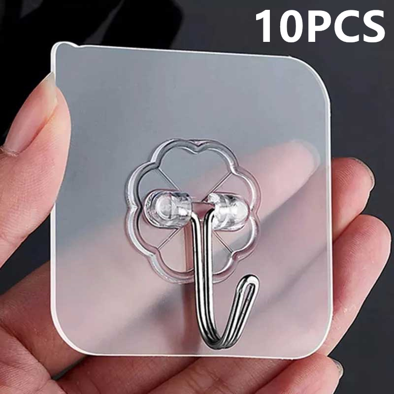 Robe Hook Adhesive - 10 buah gantungan kunci kait berperekat