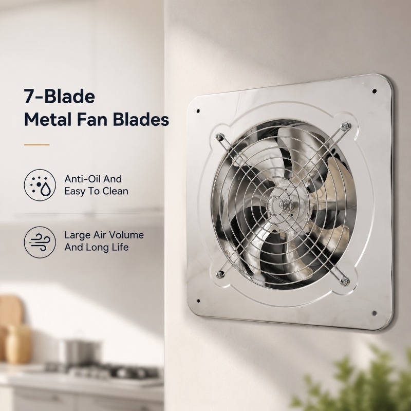 Home Bathroom Ventilation - Kipas Angin Ekstraktor Stainless Steel 6