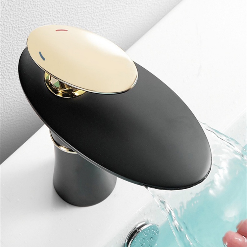 Home Hardware Bathroom Faucets - Keran Wastafel Air Terjun Putih Emas,