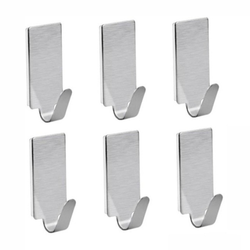 Robe Hook Adhesive - 5 Buah Kait Perekat Dinding Stainless