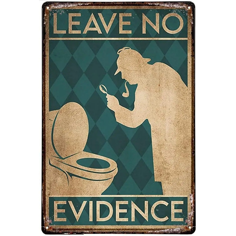 Home Bathroom Quotes - Plakat Dinding Logam Vintage dengan Kutipan