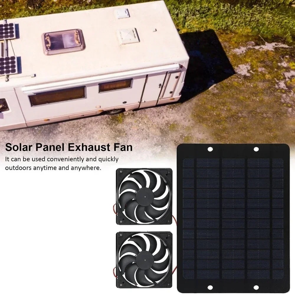 Home Bathroom Exhaust Fan - Kipas Knalpot Tenaga Surya 10W 12V