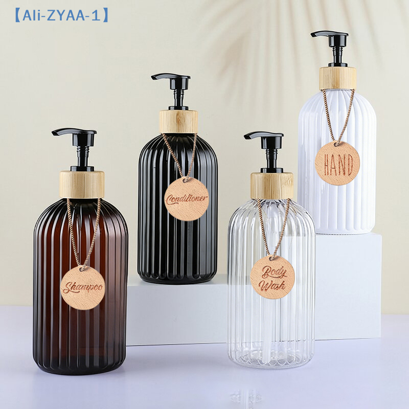 Home Bathroom Soap Dispenser - 【ZYAA-1】1/3 Buah Botol Bergaris 500ML untuk