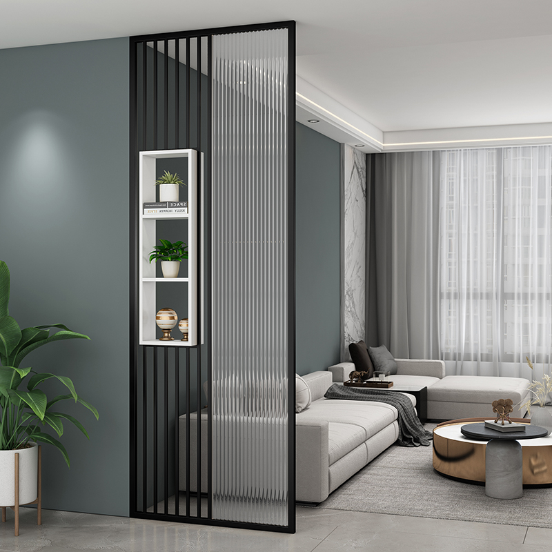 Home Bathroom Partition - Partisi Kaca Temper Bergelombang Modern Sederhana