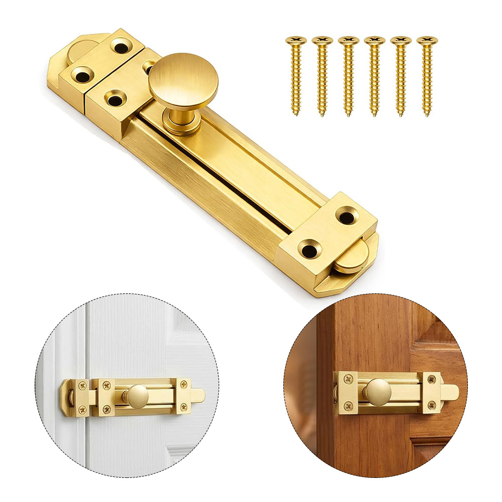 Home Bathroom Door - Kunci Pintu Geser Kuningan Padat 5