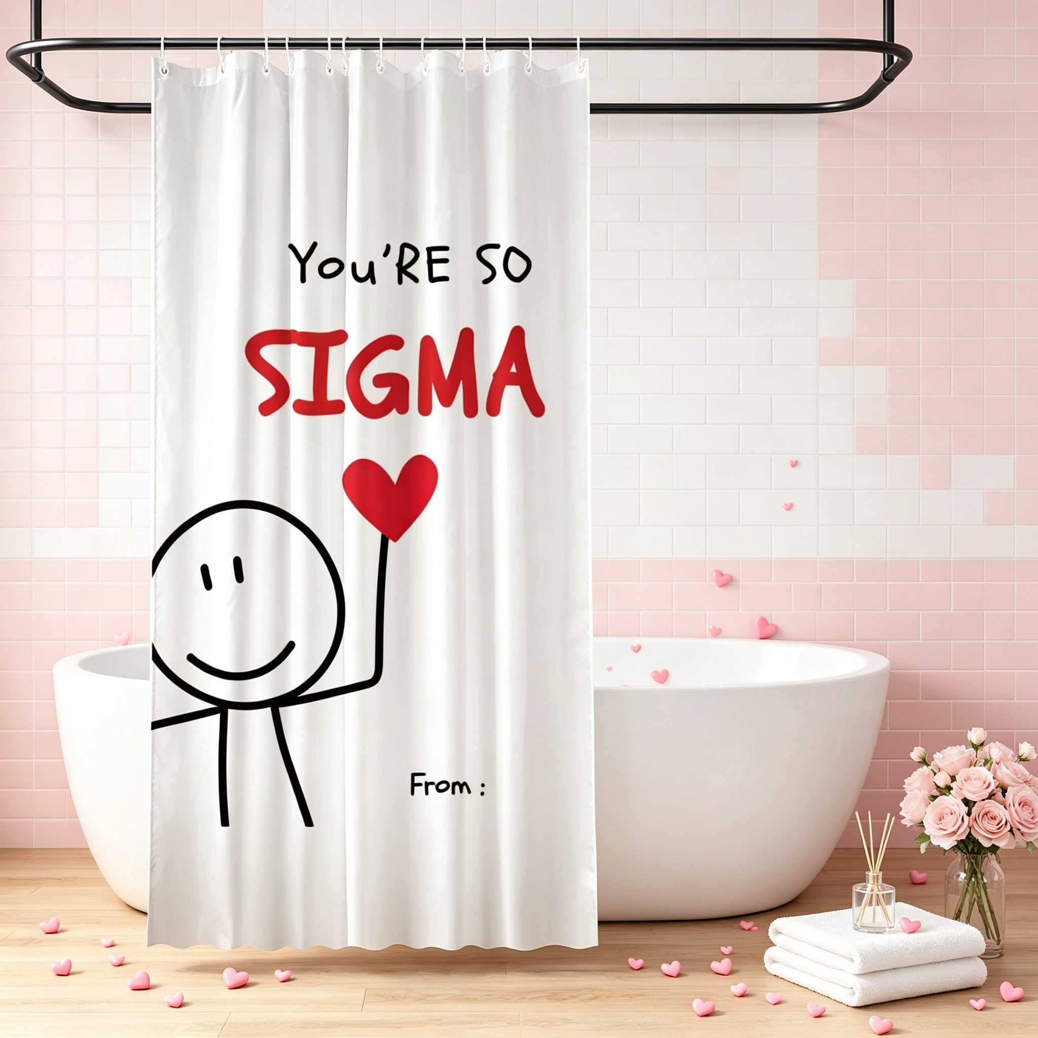 Home Bathroom Quotes - Dekorasi Kamar Mandi Bergambar Kartun, Tirai