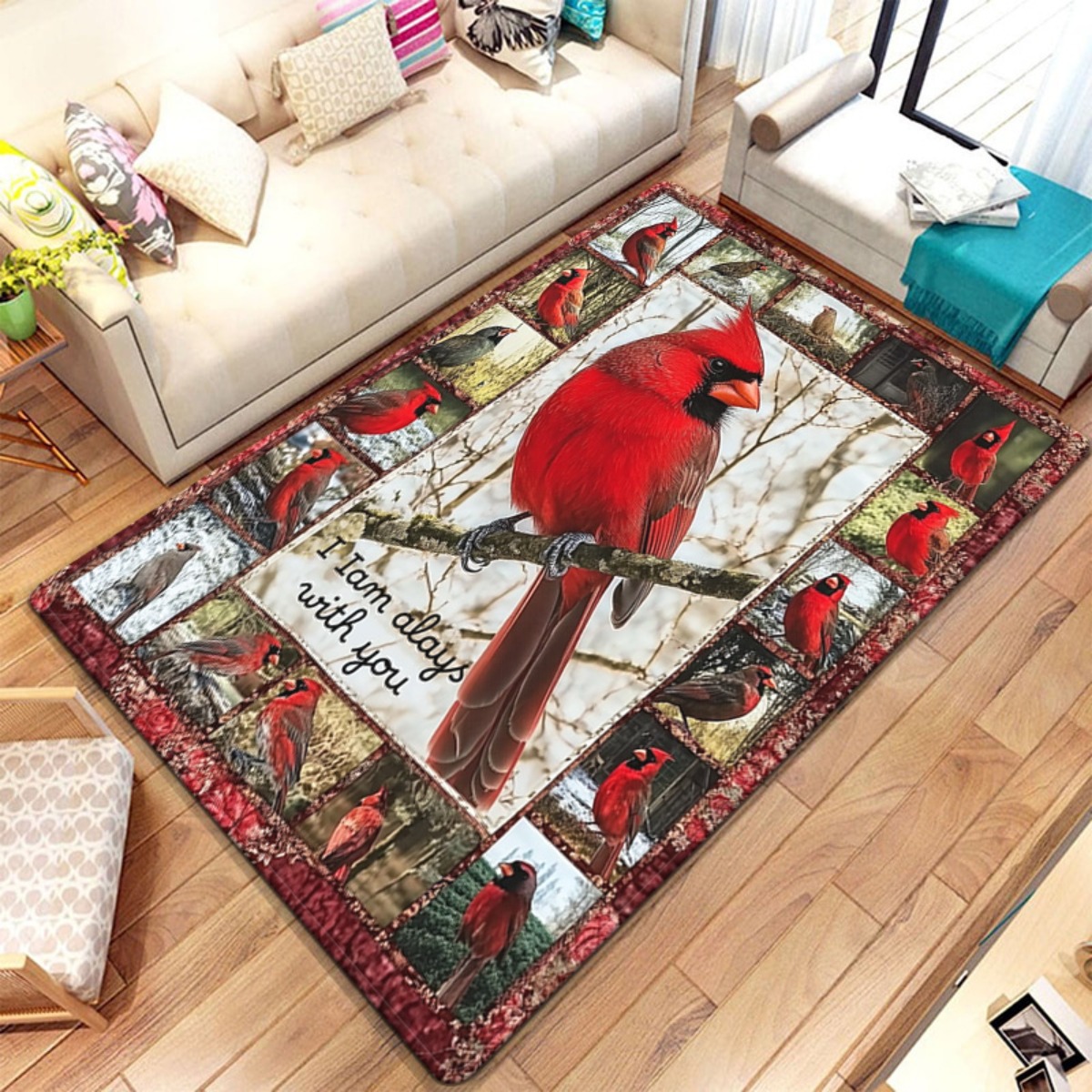 Home Bathroom Quotes - Karpet Cetak Burung Kardinal Rustic Gaya
