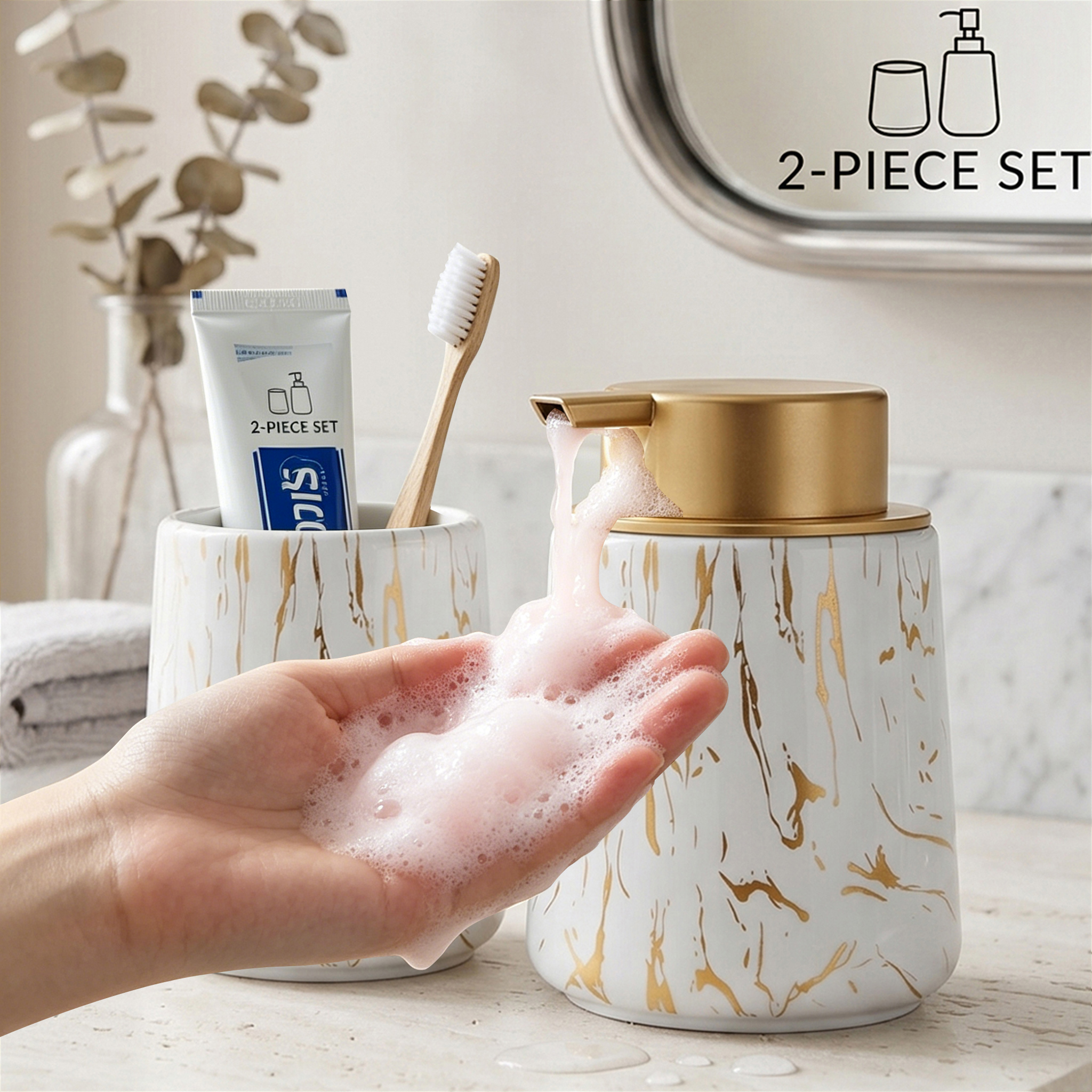 Home Bathroom Soap Dispenser - Set Aksesoris Kamar Mandi - Dispenser