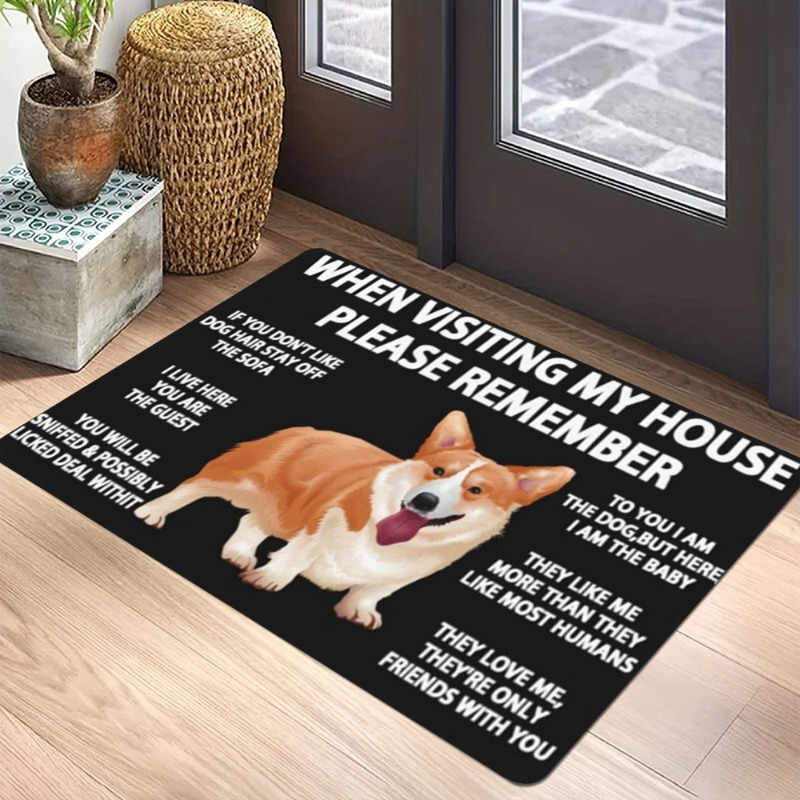 Home Bathroom Quotes - Karpet Anjing Peliharaan Geometris Kartun Karpet