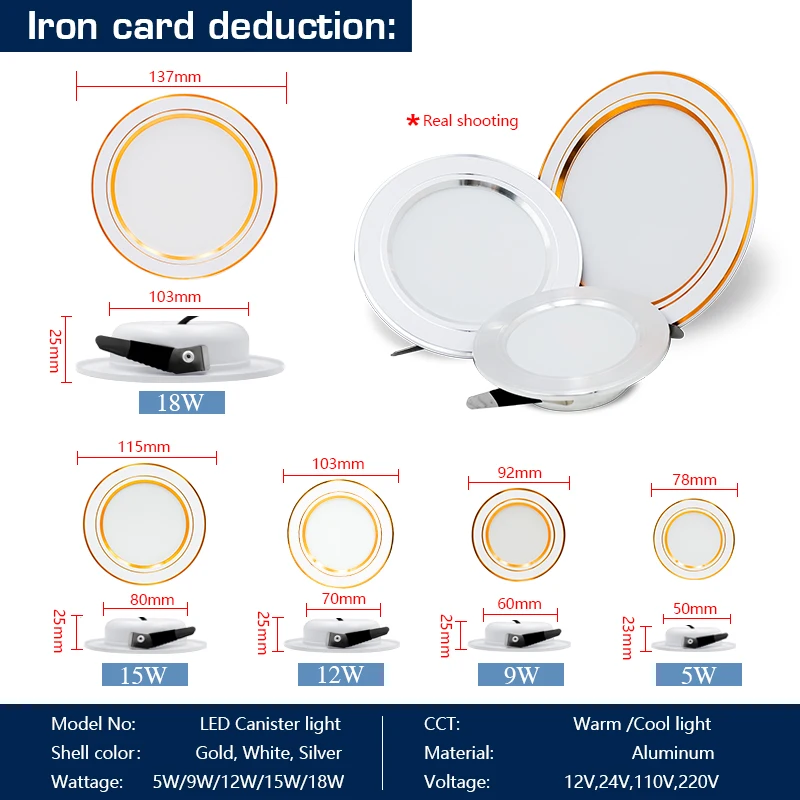 10 Buah/Lot Led Downlight AC 2 - Home Of The Year Bathroom ulasan dan harga