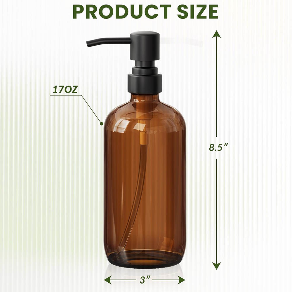 Dispenser Sabun Kaca Amber den - Home Bathroom Soap Dispenser ulasan dan harga