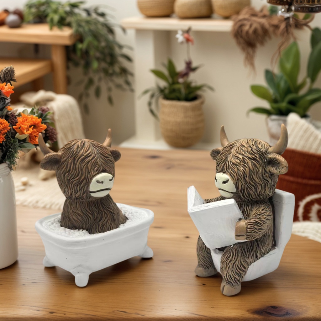 Patung Sapi Highland Skotlandi - Home Of The Year Bathroom ulasan dan harga