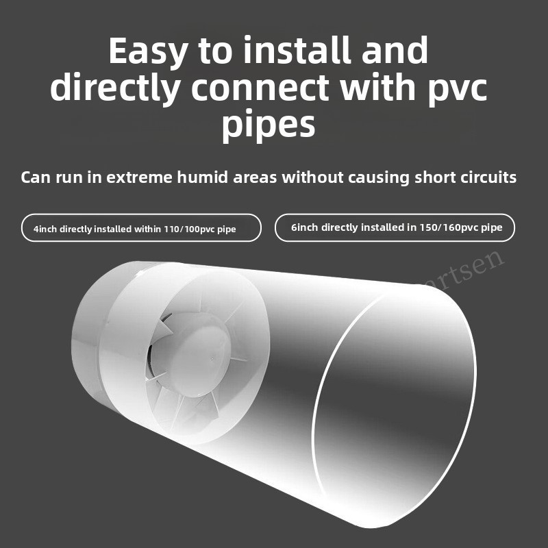 Kipas Saluran Inline 4/6 Inci  - Home Bathroom Ventilation ulasan dan harga
