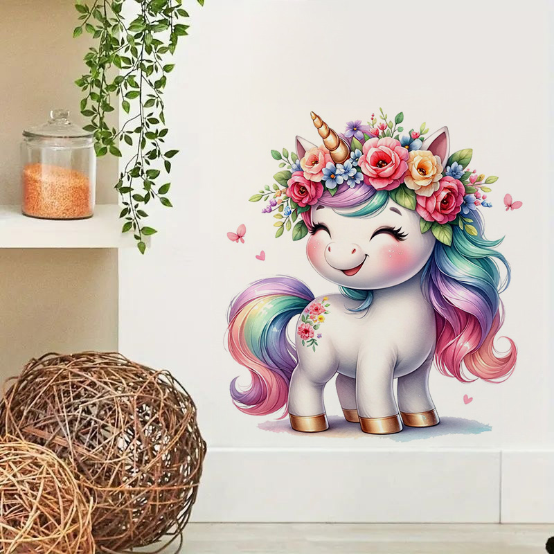 Stiker Unicorn cat air, stiker - Home Bathroom Wall Tiles ulasan dan harga