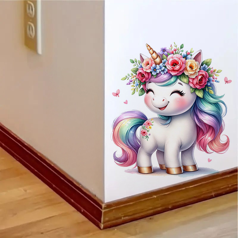 Stiker Unicorn cat air, stiker - Home Bathroom Wall Tiles ulasan dan harga