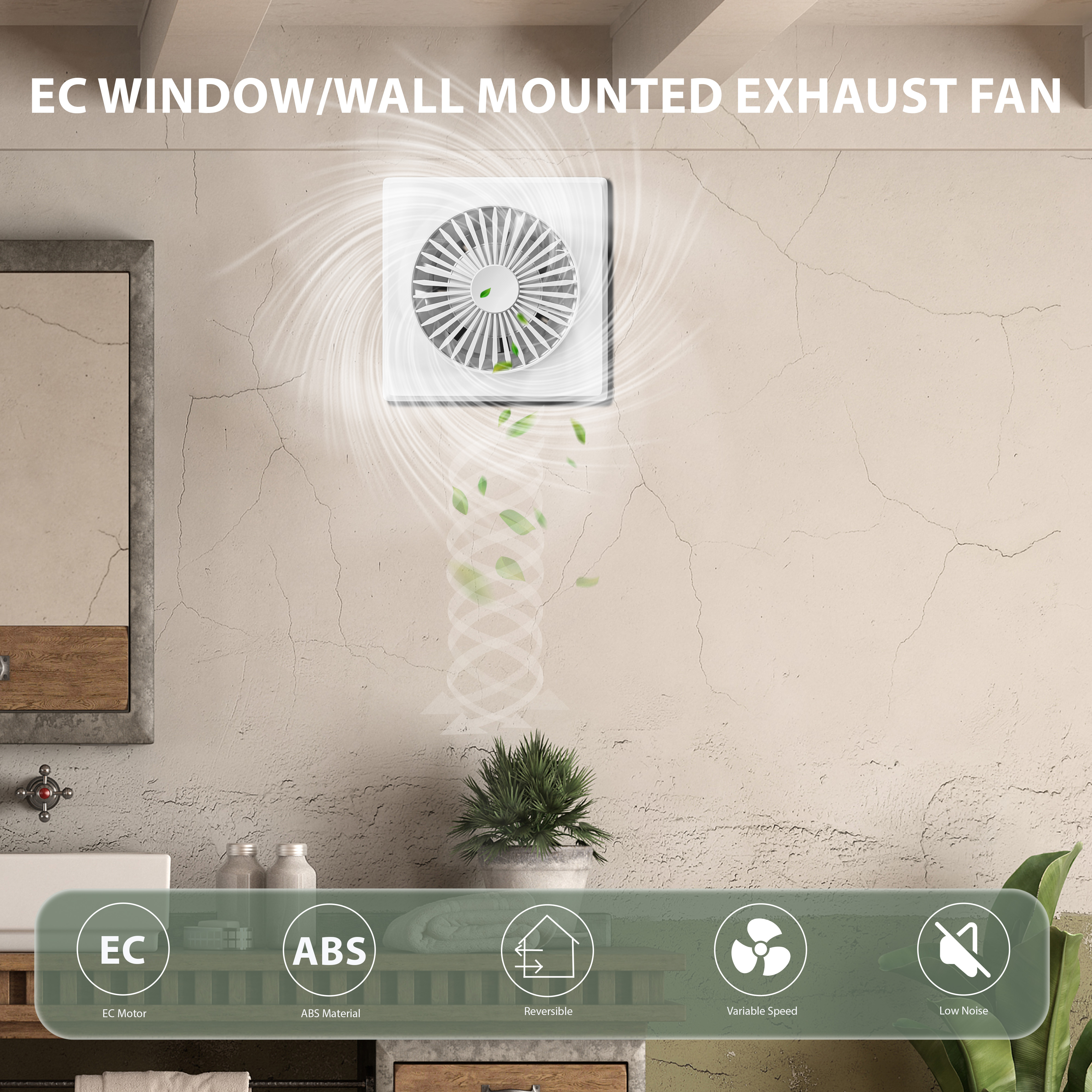 KCvents Kipas Ventilator Dapat - Home Bathroom Ventilation ulasan dan harga
