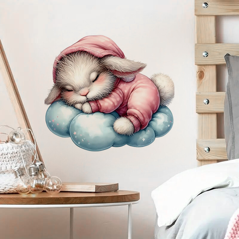 Stiker kelinci lucu, tempelan  - Home Bathroom Wall Tiles ulasan dan harga