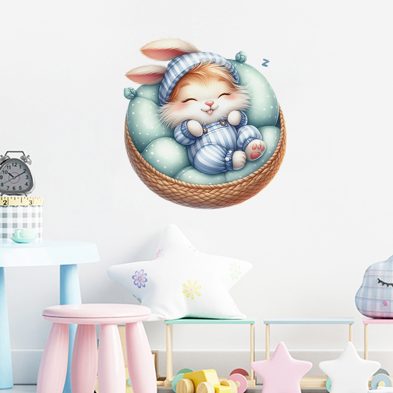 Stiker kelinci lucu, tempelan  - Home Bathroom Wall Tiles ulasan dan harga