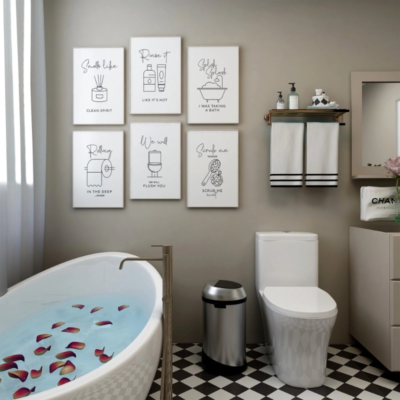 Poster Kutipan Humor Kamar Man - Home Bathroom Quotes ulasan dan harga