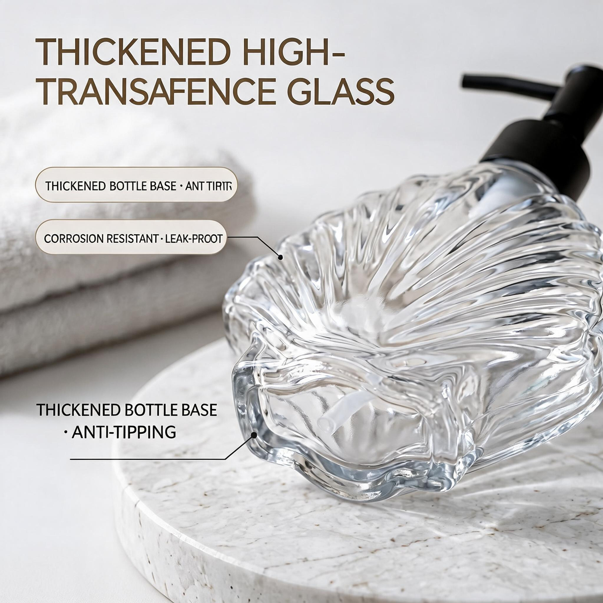 Dispenser Sabun Kaca Kerang De - Home Bathroom Soap Dispenser ulasan dan harga