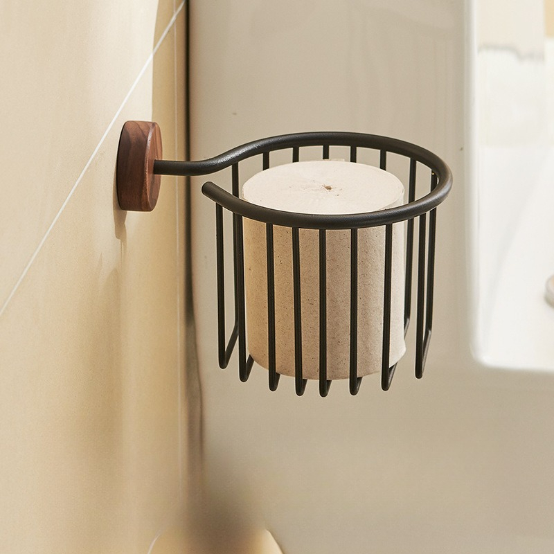 Tempat Tisu Kayu Solid Tanpa B - Home Bathroom Paper Towel Holder ulasan dan harga