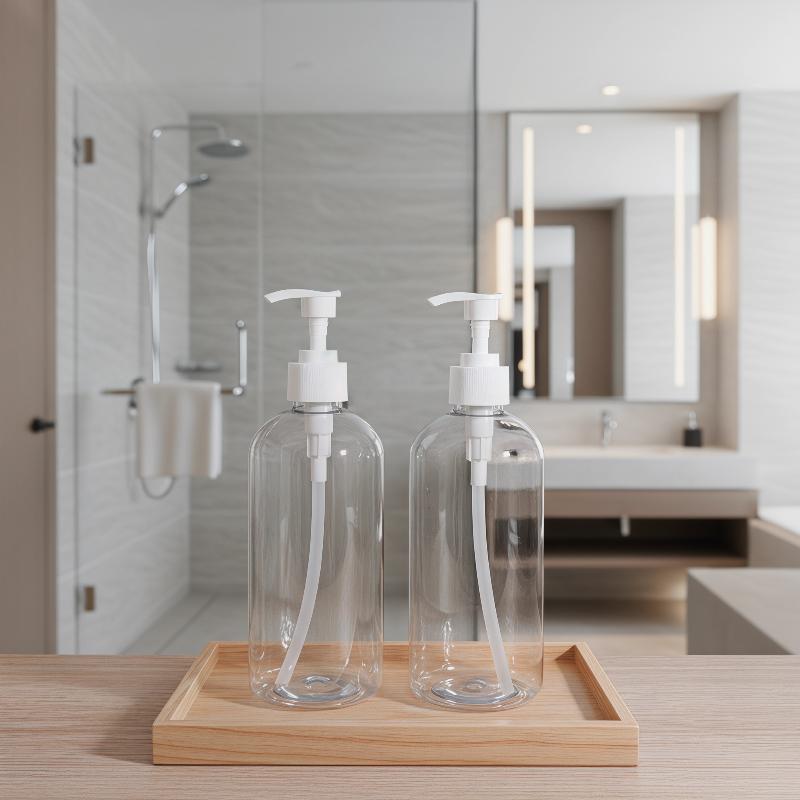 Botol Transparan Botol Pompa P - Home Bathroom Soap Dispenser ulasan dan harga