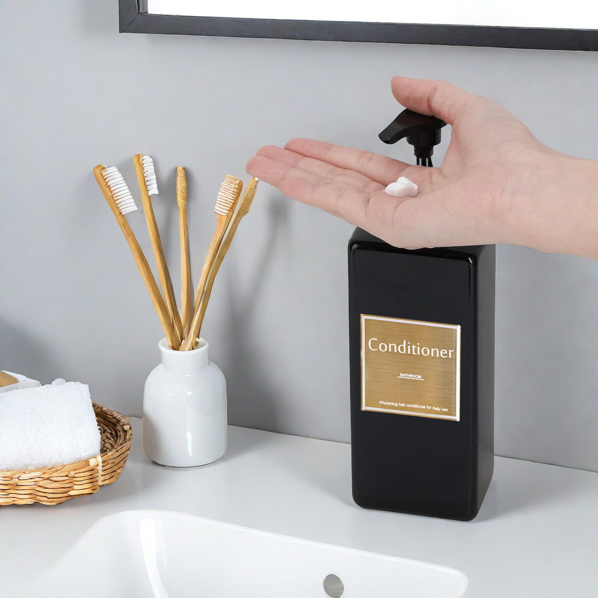 Botol sabun mandi, Set Dispens - Home Bathroom Soap Dispenser ulasan dan harga