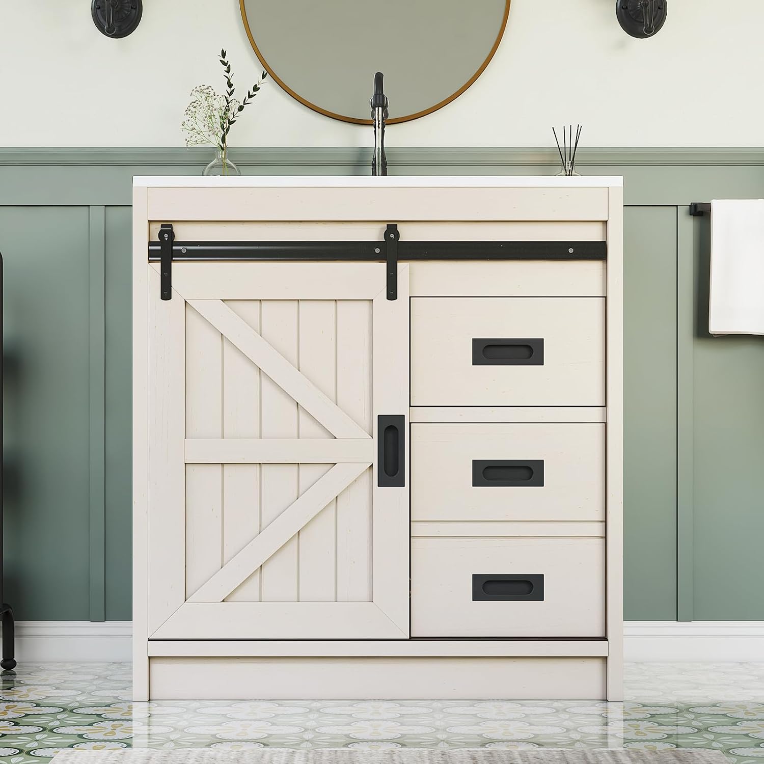 Meja rias kamar mandi bergaya  - Home Bathroom Door ulasan dan harga