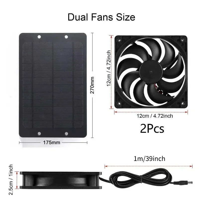 Kipas Knalpot Tenaga Surya 10W - Home Bathroom Exhaust Fan ulasan dan harga