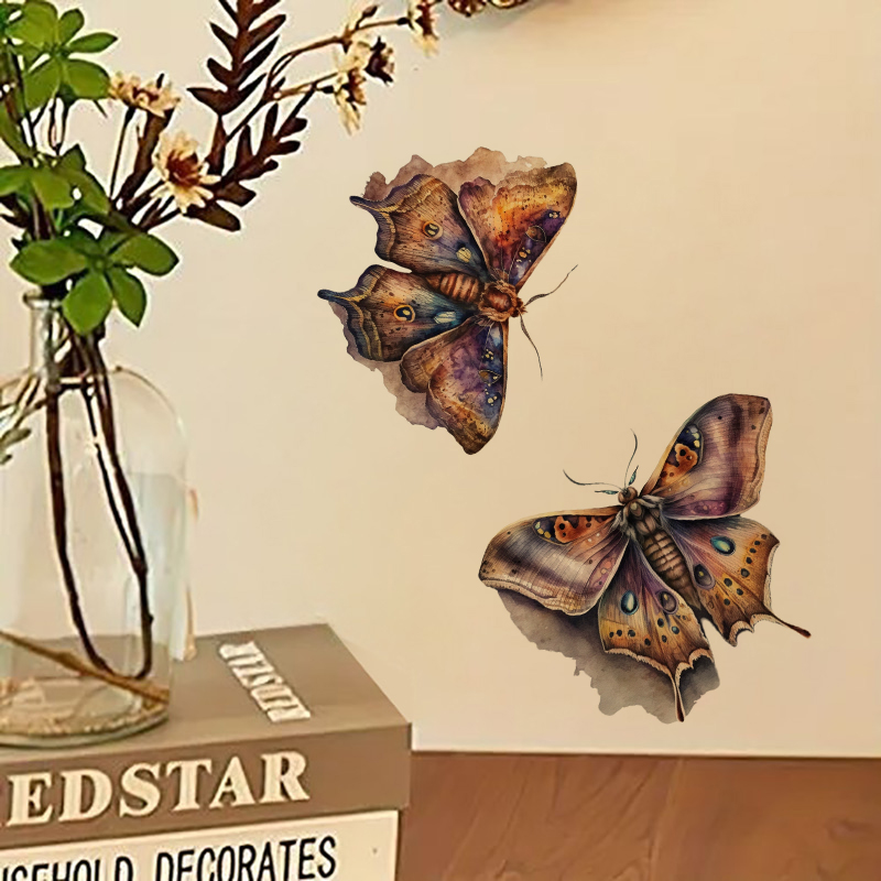 Stiker Ngengat Gotik Cantik, S - Home Bathroom Wall Tiles ulasan dan harga