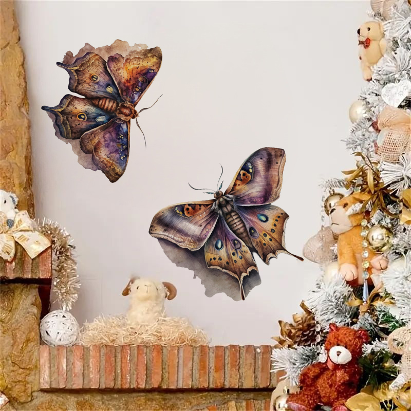 Stiker Ngengat Gotik Cantik, S - Home Bathroom Wall Tiles ulasan dan harga