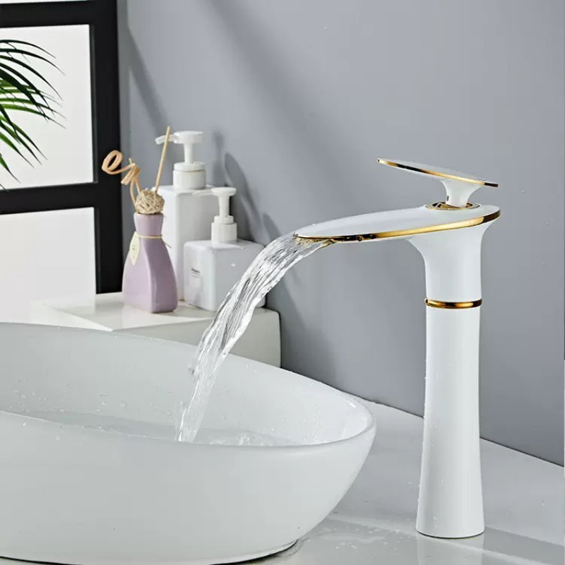 Keran Air Terjun Putih/Hitam E - Home Hardware Bathroom Faucets ulasan dan harga