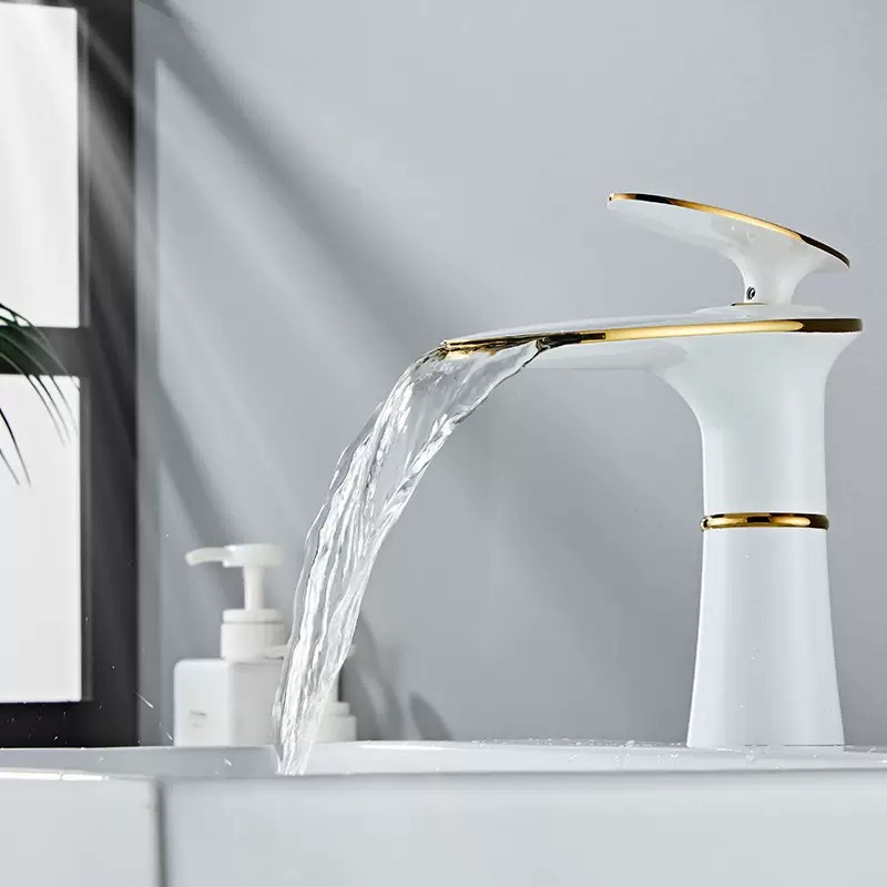 Keran Air Terjun Putih/Hitam E - Home Hardware Bathroom Faucets ulasan dan harga