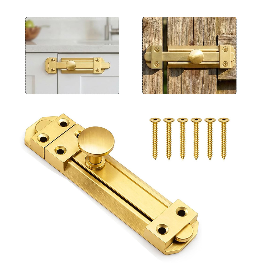 Kunci Pintu Geser Kuningan Pad - Home Bathroom Door ulasan dan harga