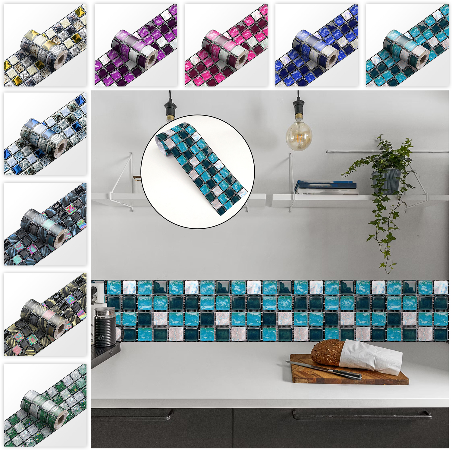 24 Gaya Stiker Dinding Mosaik  - Home Bathroom Wall Tiles ulasan dan harga