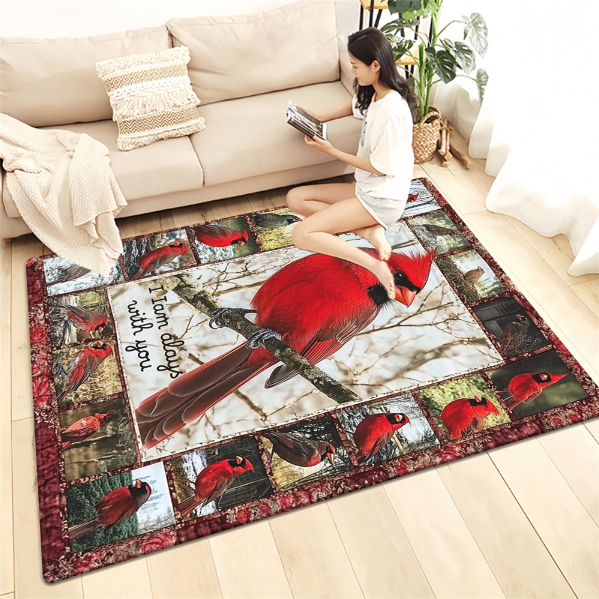 Karpet Cetak Burung Kardinal R - Home Bathroom Quotes ulasan dan harga