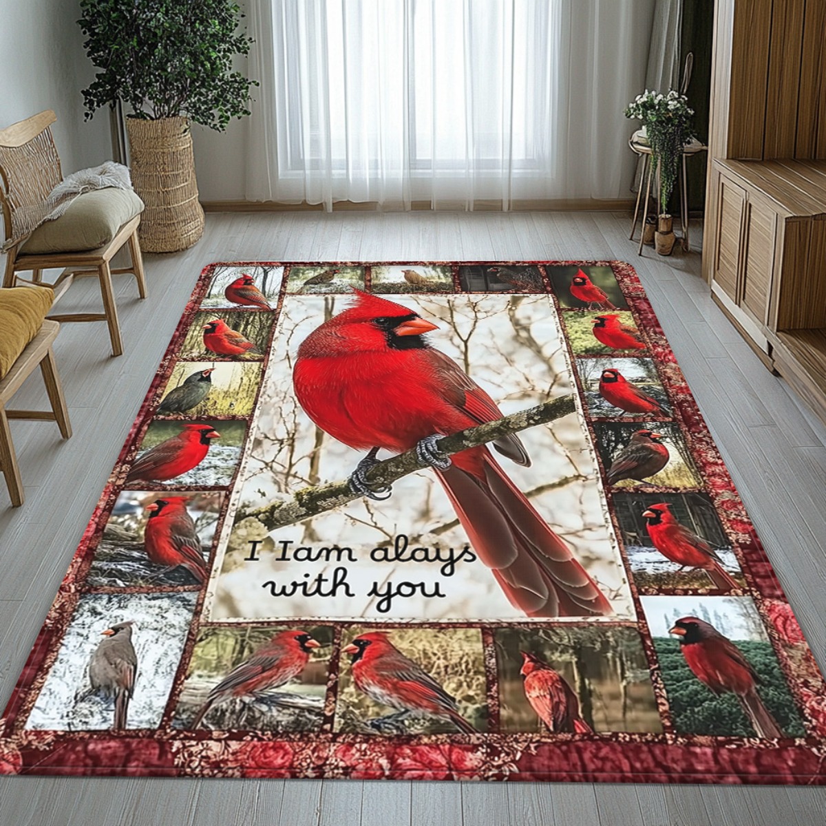 Karpet Cetak Burung Kardinal R - Home Bathroom Quotes ulasan dan harga