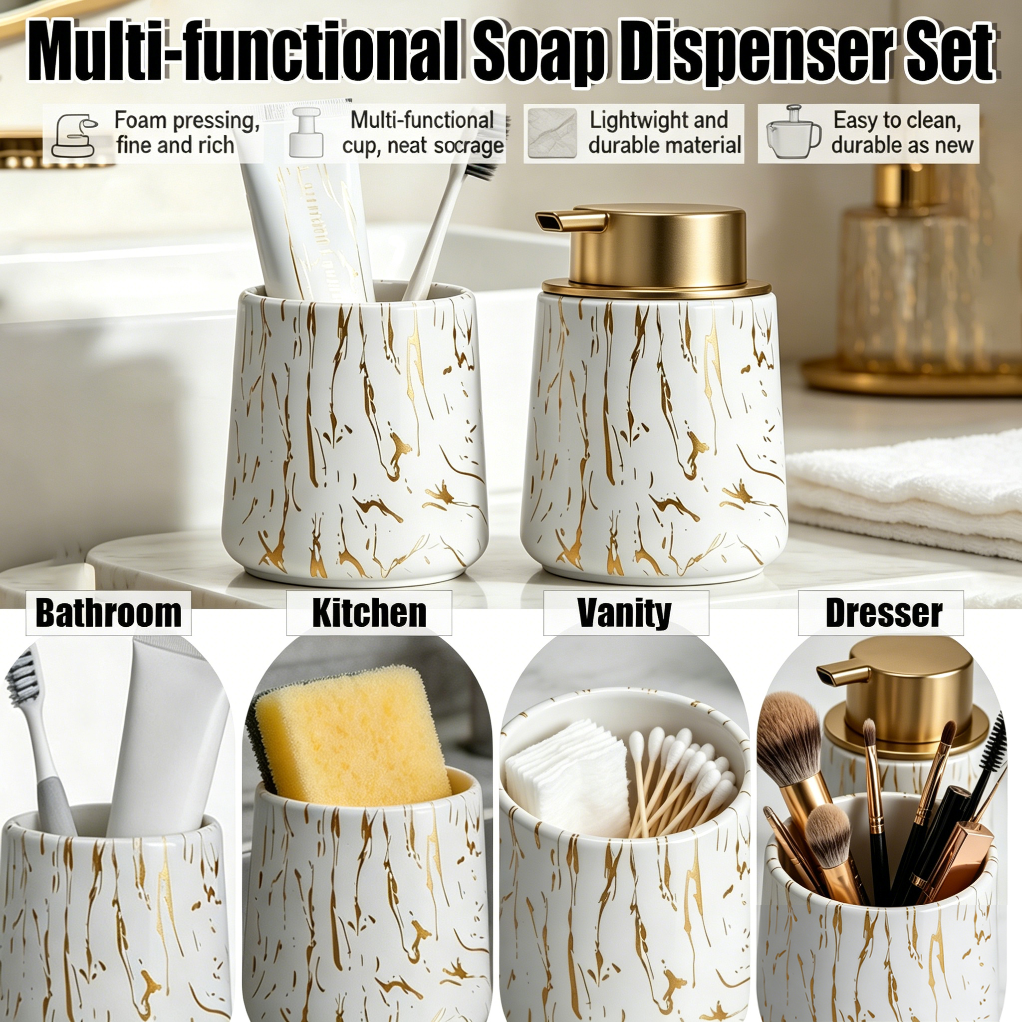 Set Aksesoris Kamar Mandi - Di - Home Bathroom Soap Dispenser ulasan dan harga