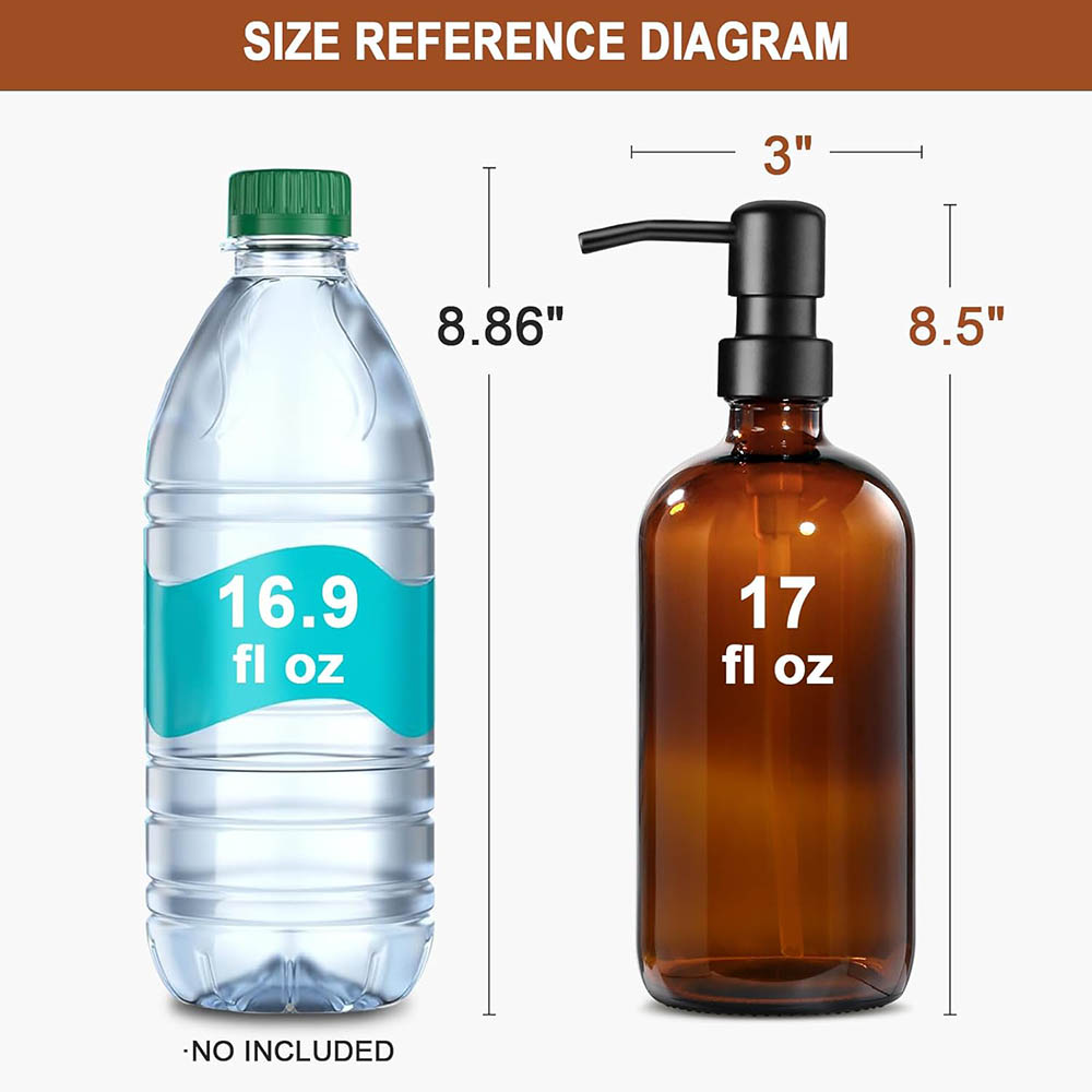 Dispenser Sabun Kaca Amber, 2  - Home Bathroom Soap Dispenser ulasan dan harga