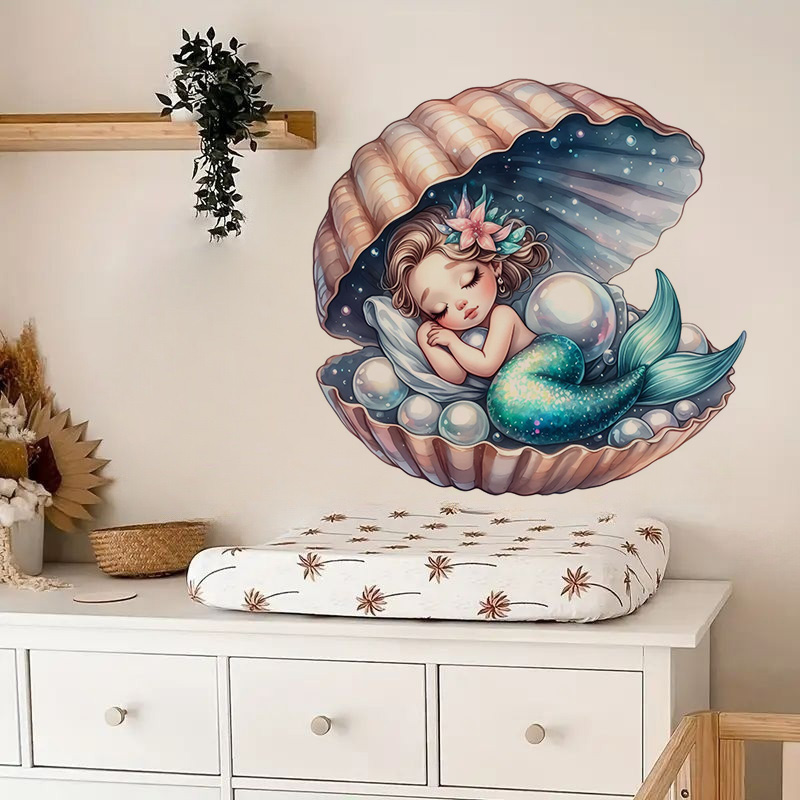 Stiker putri duyung cantik, st - Home Bathroom Wall Tiles ulasan dan harga