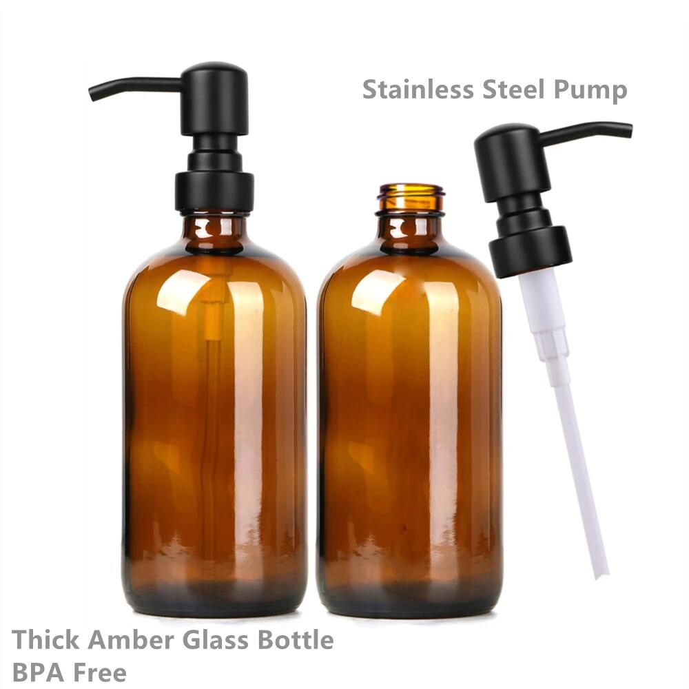 Dispenser sabun kaca Amber den - Home Bathroom Soap Dispenser ulasan dan harga