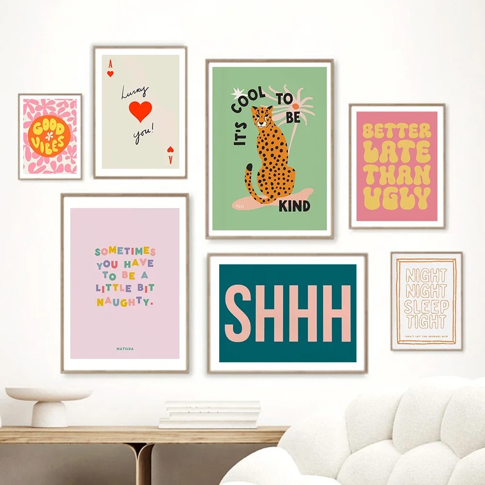 Poster Dinding Leopard Cheetah - Home Bathroom Quotes ulasan dan harga