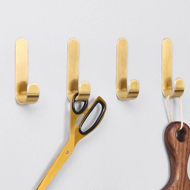 1-5 buah kait dinding kuningan - Robe Hook Adhesive ulasan dan harga