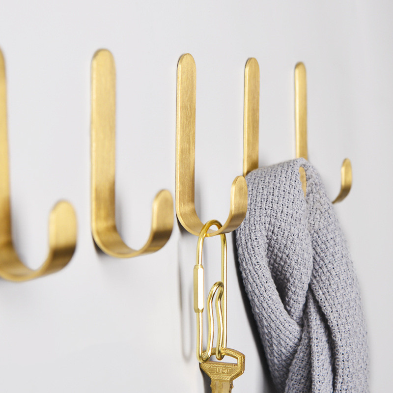 1-5 buah kait dinding kuningan - Robe Hook Adhesive ulasan dan harga