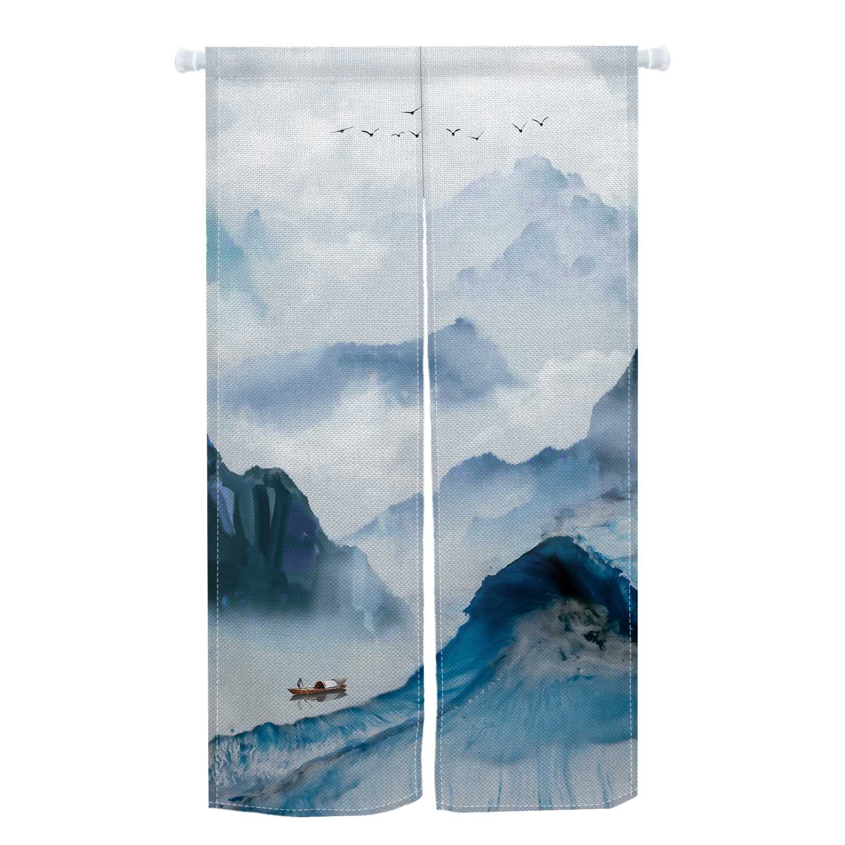 Tirai Pintu Bergaya Tinta Cina - Home Bathroom Partition ulasan dan harga