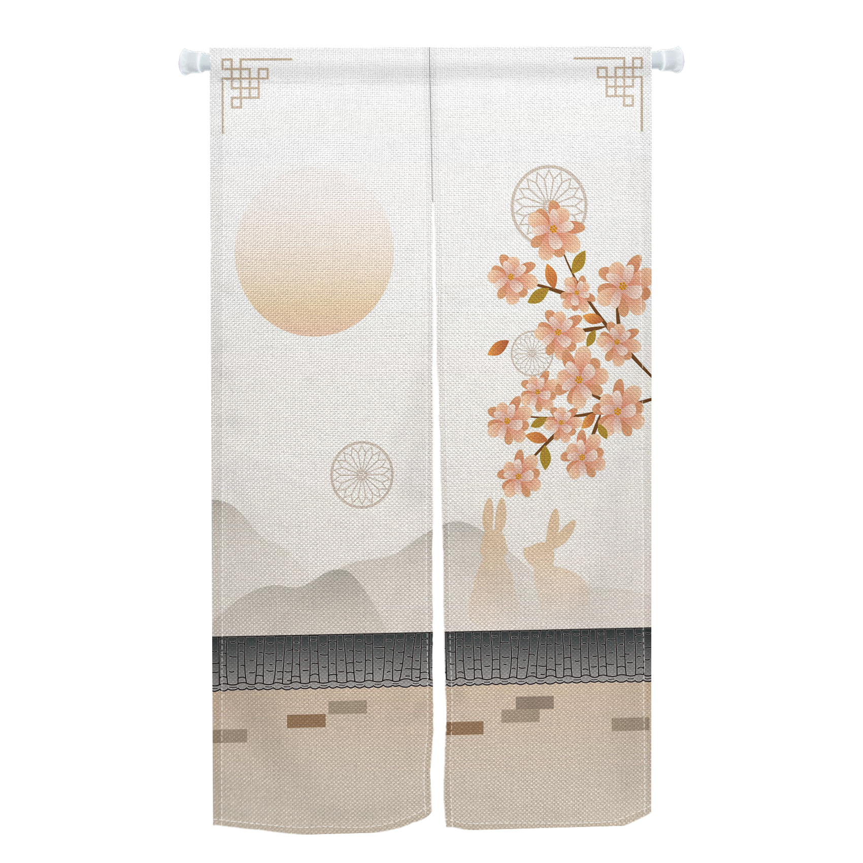 Tirai Pintu Bergaya Tinta Cina - Home Bathroom Partition ulasan dan harga